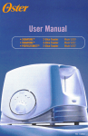 Oster 6320 Toaster User Manual