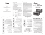 Oster 6081/6085 Convection Oven User Manual