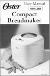 Oster 5858 Bread Maker User Manual