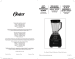 Oster 165734 Blender User Manual