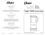 Oster 135518 Blender User Manual