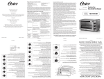 Oster 133187 Oven User Manual