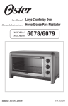 Oster 128263 Oven User Manual