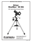 Orion 90 EQ Telescope User Manual