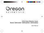Oregon Scientific BAR332ES Clock User Manual