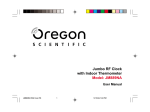Oregon JM889NA Clock User Manual