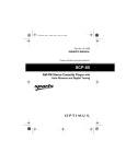 Optimus SCP-85 Cassette Player User Manual