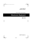 Optimus MD-1150 Electronic Keyboard User Manual