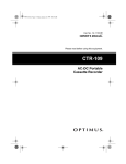 Optimus CTR-109 Cassette Player User Manual