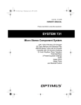 Optimus CD-3321 CD Player User Manual