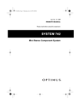 Optimus 742 Stereo System User Manual