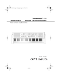 Optimus 575 Electronic Keyboard User Manual
