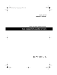 Optimus 32-1162 Karaoke Machine User Manual