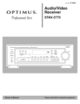 Optimus 31-3042 Stereo Receiver User Manual