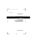 Optimus 14-1121 Microcassette Recorder User Manual
