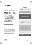 Onkyo HT-S6100 Stereo System User Manual