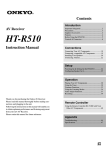 Onkyo HT-R510 Stereo Receiver User Manual