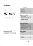 Onkyo HT-R410 Stereo Receiver User Manual