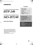 Onkyo HTP-240 Home Theater System User Manual