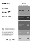 Onkyo DR-90 Stereo System User Manual