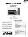 Onkyo CR-305X Car Satellite TV System User Manual