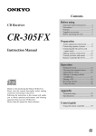 Onkyo CR-305FX Car Stereo System User Manual