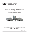 Omnitron Systems Technology 10/100M2 Network Card User Manual