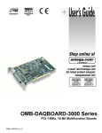 Omega OMB-DAQBOARD-3000 Computer Hardware User Manual