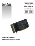 Omega Engineering OMG-PCI-DIO48 Computer Hardware User Manual