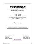 Omega Engineering IOP-241 Network Card User Manual