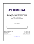 Omega 208H Network Card User Manual