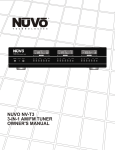 Nuvo NV-T3 Stereo System User Manual
