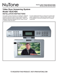 NuTone VSUC4SK Intercom System User Manual