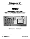 Numark Industries EM360 DJ Equipment User Manual