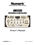Numark Industries DM1295 Musical Instrument User Manual