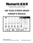 Numark Industries DM1285 Music Mixer User Manual