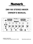 Numark Industries DM1190 DJ Equipment User Manual