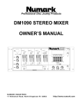 Numark Industries DM1090 DJ Equipment User Manual