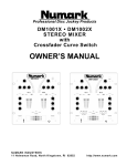 Numark Industries DM1001X Music Mixer User Manual