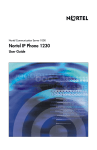 Nortel Networks IP Phone 1230 Cordless Telephone User Manual