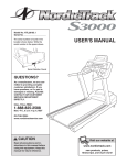 NordicTrack NTL29105.1 Treadmill User Manual