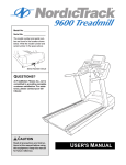 NordicTrack 9600 Treadmill User Manual
