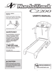 NordicTrack 30600.0 Treadmill User Manual