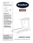 NordicTrack 1500 Treadmill User Manual