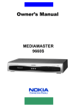 Nokia 9660S Satellite TV System User Manual