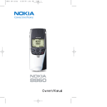 Nokia 8860 Cell Phone User Manual