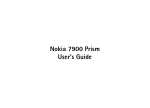Nokia 7900 Prism Cell Phone User Manual