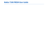 Nokia 7500 Prism Cell Phone User Manual