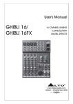 Nilfisk-ALTO GHIBLI 16FX Musical Instrument User Manual