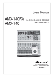 Nilfisk-ALTO AMX-140FX Stereo Equalizer User Manual